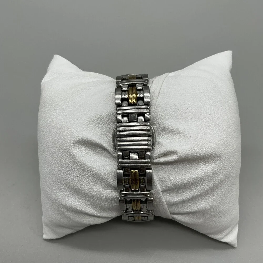 Wittnauer Womens Watch 25mm White Dial Two Tone 12M02 Date Swiss New Battery 6